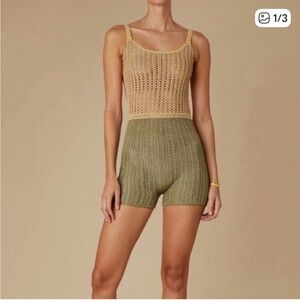 Savannah Morrow Crochet Romper NWT size Med